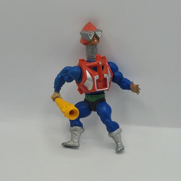 Mekaneck Action Figure 1983 Vintage MOTU Mattel Original W/ Yellow Weapon & Red - Picture 1 of 6